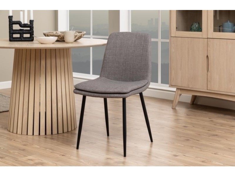 Krzesło Becca szare tkanina Basel 34FR - ACTONA